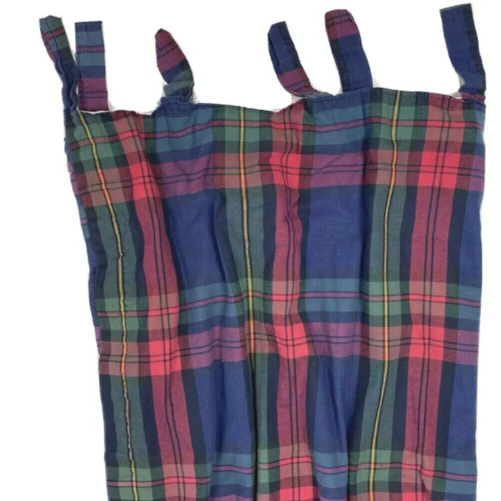 Vintage 90s Luxury Curtains Drapes Valances Plaid